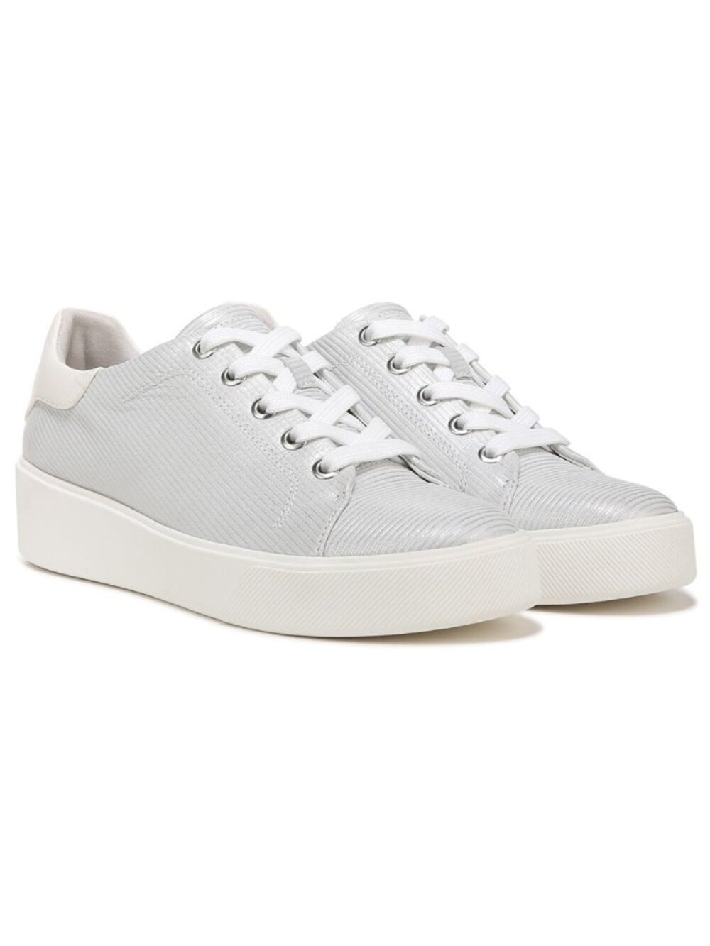 Naturalizer Women's 8 Leather Metallic Low Top Lace Comfort Platform Sneaker